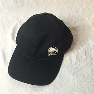 Authentic Black Taco Bell Employee Uniform Hat Cap Adjustable Snapback Bell Logo